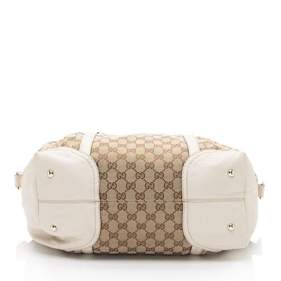 Gucci GG Canvas Horsebit Nailhead Medium Boston Bag - Picture 4 of 15